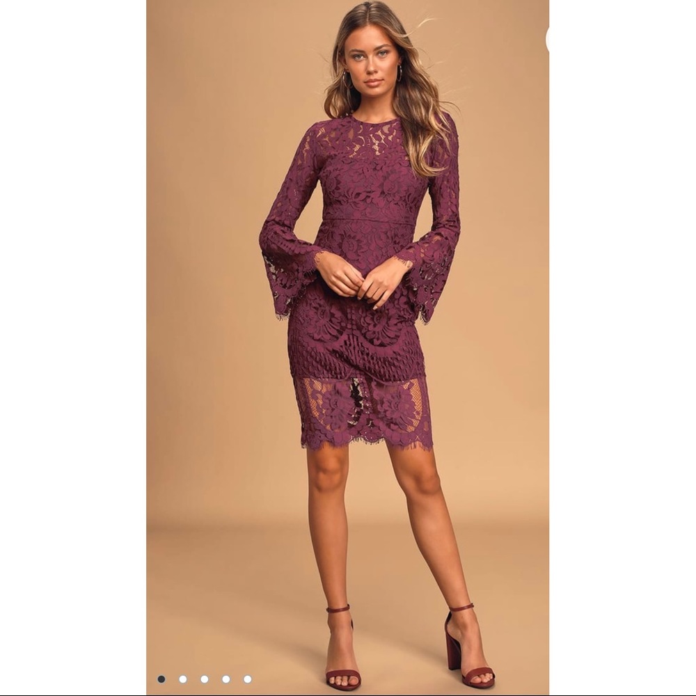 Lulus enrapturing elegance long sleeve midi dress